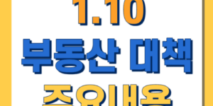 1.10대책,1.10부동산대책,재건축,재개발